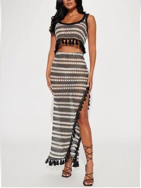 Two piece knit summer beach set
